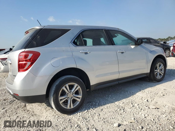 2016 Chevrolet Equinox LS with VIN 2GNALBEKXG1124218, listed as a Copart auction lot 52118785 with 44,870 mi miles and Salvage Title. Bid and sale history available at carsss.com. Image 3.