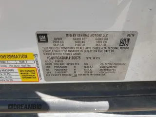 2017 Chevrolet Traverse LT with VIN 1GNKRGKD6HJ100575, listed as a IAAI auction lot 42084404 with 114,152 mi miles and . Bid and sale history available at DreamBid. Image 9.
