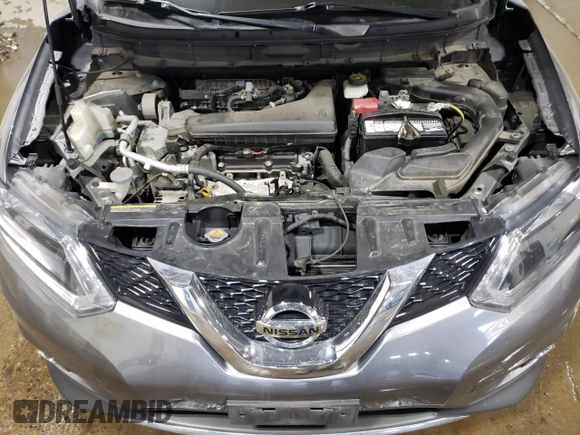 2016 Nissan Rogue S with VIN KNMAT2MV4GP731741, listed as a Copart auction lot 52313485 with 104,478 mi miles and Salvage Title. Bid and sale history available at carsss.com. Image 12.