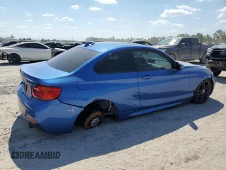 2019 BMW 2 Series M240i with VIN WBA2J5C55KVB28203, listed as a Copart auction lot 72290654 with 31,351 mi miles and Salvage Title. Bid and sale history available at DreamBid. Image 3.