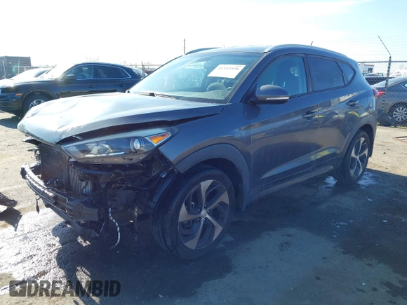 2016 Hyundai Tucson Limited with VIN KM8J33A22GU231834, listed as a IAAI auction lot 41312526 with 117,423 mi miles. Bid and sale history available at carsss.com. Image 18.