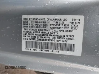 2014 Honda Odyssey EX-L with VIN 5FNRL5H65EB096544, listed as a IAAI auction lot 41903451 with 99,628 mi miles and . Bid and sale history available at carsss.com. Image 9.
