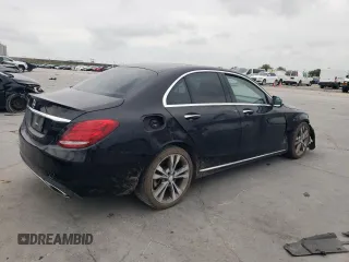 2015 Mercedes-Benz C 300 with VIN 55SWF4JB9FU082657, listed as a Copart auction lot 55466575 with 109,254 mi miles and Salvage Title. Bid and sale history available at DreamBid. Image 3.
