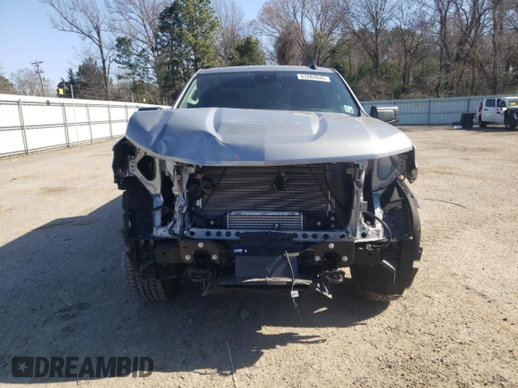 2024 Chevrolet Silverado 1500 Custom with VIN 3GCPDBEK4RG351205, listed as a Copart auction lot 47282645 with 5,950 mi miles and Salvage Title. Bid and sale history available at DreamBid. Image 5.