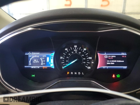 2013 Ford Fusion SE Hybrid with VIN 3FA6P0LU9DR260834, listed as a Copart auction lot 52384805 with 98,191 mi miles and Salvage Title. Bid and sale history available at DreamBid. Image 9.