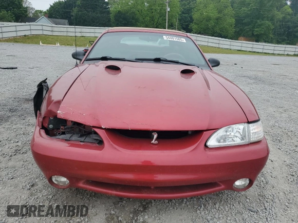 1996 Ford Mustang Cobra with VIN 1FALP46V7TF187912, listed as a Copart auction lot 54401505 with 116,465 mi miles and Salvage title. Bid and sale history available at DreamBid. Image 5.