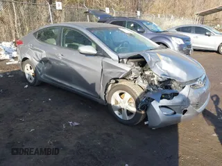 2013 Hyundai Elantra Limited with VIN KMHDH4AE7DU678654, listed as a IAAI auction lot 41427333 with 123,263 mi miles. Bid and sale history available at carsss.com. Image 1.