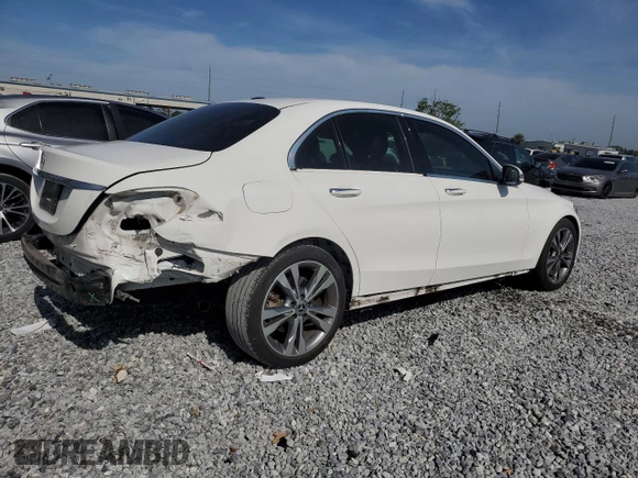 2019 Mercedes-Benz C 300 with VIN 55SWF8DB2KU304145, listed as a Copart auction lot 53877185 with 74,855 mi miles and Salvage Title. Bid and sale history available at DreamBid. Image 3.
