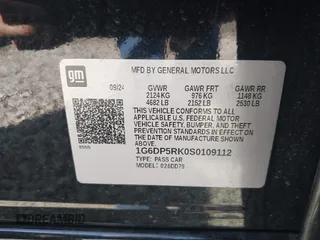 2025 Cadillac CT5 Sport with VIN 1G6DP5RK0S0109112, listed as a IAAI auction lot 41955382 with 5,107 mi miles and . Bid and sale history available at DreamBid. Image 9.