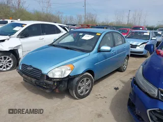 2010 Hyundai Accent GLS with VIN KMHCN4AC4AU427993, listed as a IAAI auction lot 42006357 with 208,298 mi miles. Bid and sale history available at carsss.com. Image 2.