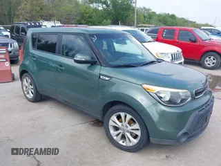 2014 Kia Soul + with VIN KNDJP3A52E7048657, listed as a IAAI auction lot 41940455 with 166,423 mi miles. Bid and sale history available at carsss.com. Image 1.