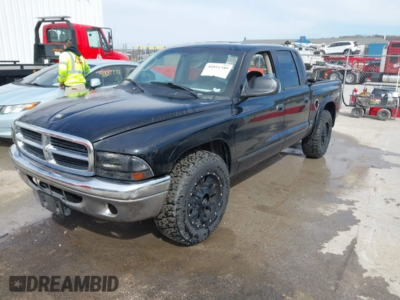 2004 Dodge Dakota SLT with VIN 1D7HL48N04S654059, listed as a IAAI auction lot 41811540 with 165,615 mi miles. Bid and sale history available at carsss.com. Image 2.