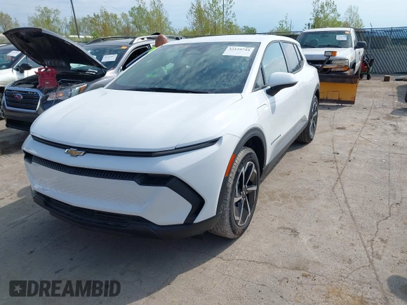 2025 Chevrolet Equinox EV LT z VIN 3GN7DLRP1SS142641, wystawiony jako IAAI lot #42129744 z przebiegiem 3 821 mil mil oraz . Historia ofert i sprzedaży dostępna na DreamBid. Obrazek 2.