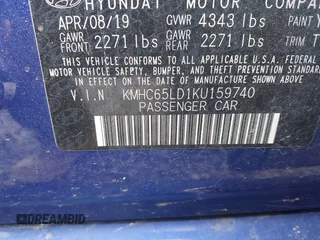 2019 Hyundai Ioniq z VIN KMHC65LD1KU159740, wystawiony jako IAAI lot #42321308 z przebiegiem 41 144 mil mil oraz . Historia ofert i sprzedaży dostępna na DreamBid. Obrazek 9.