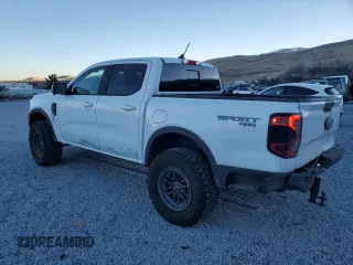 2024 Ford Ranger LARIAT with VIN 1FTER4KH0RLE09682, listed as a Copart auction lot 87898935 with 16,595 mi miles and Salvage Title. Bid and sale history available at carsss.com. Image 2.