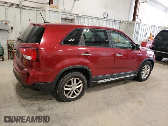 2014 Kia Sorento LX with VIN 5XYKT3A65EG487427, listed as a Copart auction lot 52041315 with 195,327 mi miles and Non Repairable. Bid and sale history available at carsss.com. Image 3.