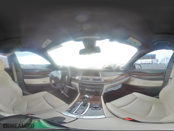 2013 BMW 7 Series 740Li with VIN WBAYE4C52DDW22629, listed as a Copart auction lot 44608645 with 163,135 mi miles and Salvage Title. Bid and sale history available at carsss.com. Image 14.