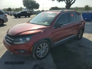 2012 Volkswagen Tiguan SE with VIN WVGAV7AX9CW003857, listed as a Copart auction lot 58356295 with 202,794 mi miles and Salvage title. Bid and sale history available at DreamBid. Image 1.