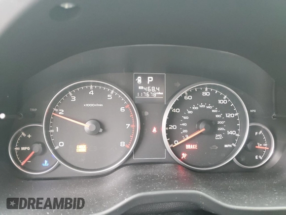 2013 Subaru Outback 2.5i with VIN 4S4BRCAC2D3230700, listed as a Copart auction lot 61360395 with 117,678 mi miles and Salvage title. Bid and sale history available at DreamBid. Image 9.