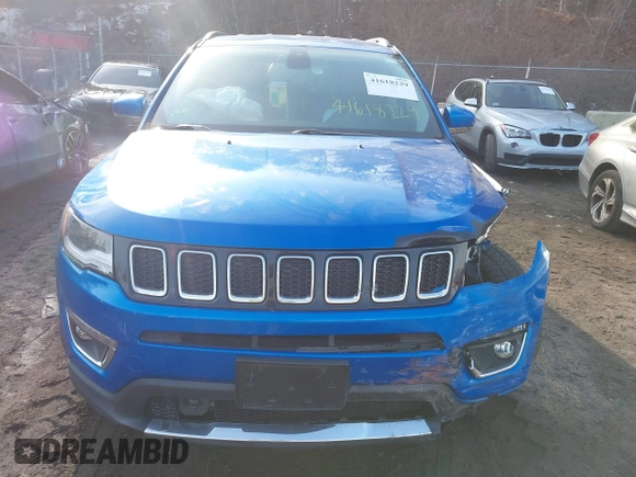 2018 Jeep Compass Limited with VIN 3C4NJCCB5JT358619, listed as a IAAI auction lot 41618229 with 53,185 mi miles and . Bid and sale history available at DreamBid. Image 11.
