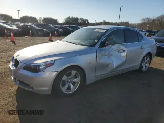 2006 BMW 5 Series 530i with VIN WBANE73526CM30060, listed as a Copart auction lot 49921775 with 168,962 mi miles and Salvage Title. Bid and sale history available at carsss.com. Image 1.