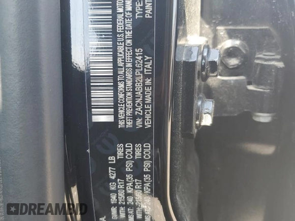 2020 Jeep Renegade Latitude with VIN ZACNJABB2LPL62415, listed as a Copart auction lot 55573955 with 37,003 mi miles and Clean Title. Bid and sale history available at carsss.com. Image 12.