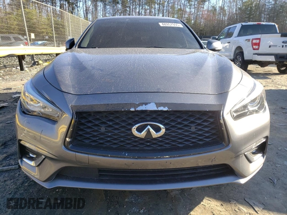 2020 Infiniti Q50 with VIN JN1EV7AR9LM256845, listed as a Copart auction lot 48957995 with 56,980 mi miles and Salvage Title. Bid and sale history available at DreamBid. Image 5.