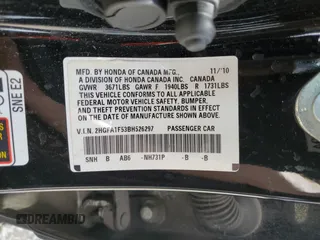 2011 Honda Civic LX with VIN 2HGFA1F53BH526297, listed as a Copart auction lot 53822925 with 156,639 mi miles and Salvage Title. Bid and sale history available at DreamBid. Image 12.