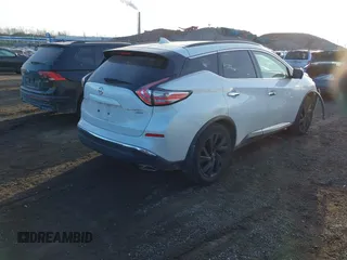 2017 Nissan Murano Platinum z VIN 5N1AZ2MH6HN188216, wystawiony jako IAAI lot #41442736 z przebiegiem 97 429 mil mil oraz . Historia ofert i sprzedaży dostępna na DreamBid. Obrazek 4.