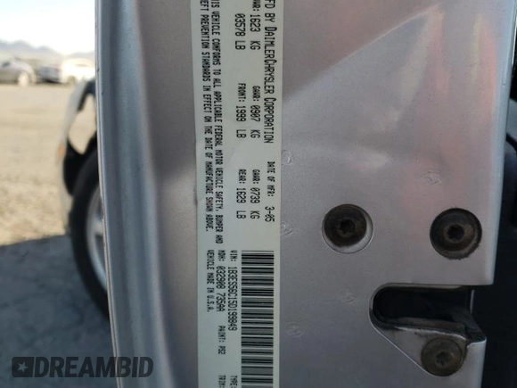 2005 Dodge Neon SXT with VIN 1B3ES56C15D199849, listed as a Copart auction lot 75752974 with 132,383 mi miles and Salvage Title. Bid and sale history available at carsss.com. Image 12.