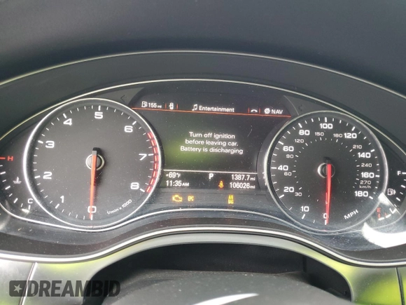2014 Audi A6 3.0T Prestige with VIN WAUHGAFC9EN113121, listed as a Copart auction lot 80031824 with 106,026 mi miles and Salvage Title. Bid and sale history available at carsss.com. Image 9.
