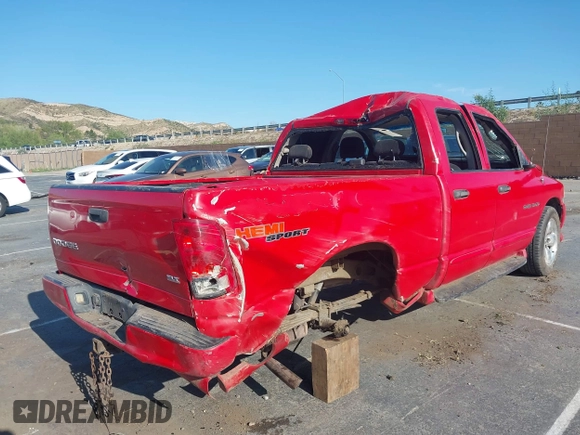 2004 Dodge 1500 SLT with VIN 1D7HA18D94J256320, listed as a IAAI auction lot 41939270 with 283,854 mi miles. Bid and sale history available at carsss.com. Image 6.