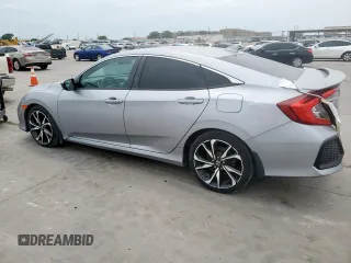 2017 Honda Civic Sedan Si with VIN 2HGFC1E51HH705216, listed as a Copart auction lot 53082385 with 77,093 mi miles and Salvage Title. Bid and sale history available at carsss.com. Image 3.