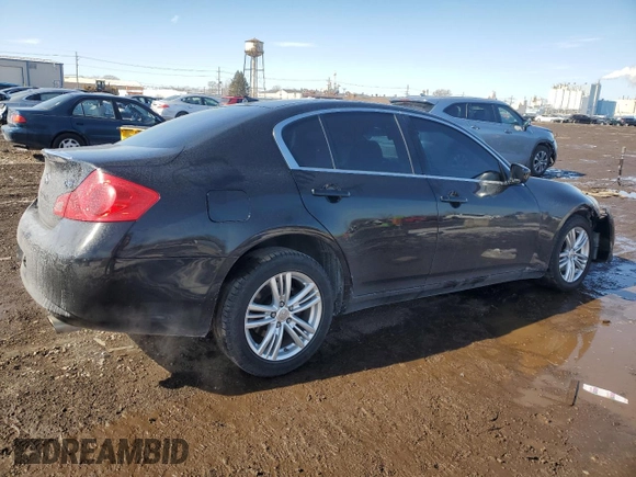 2015 Infiniti Q40 with VIN JN1CV6AR8FM521860, listed as a Copart auction lot 46634865 with 112,627 mi miles and Salvage Title. Bid and sale history available at DreamBid. Image 3.