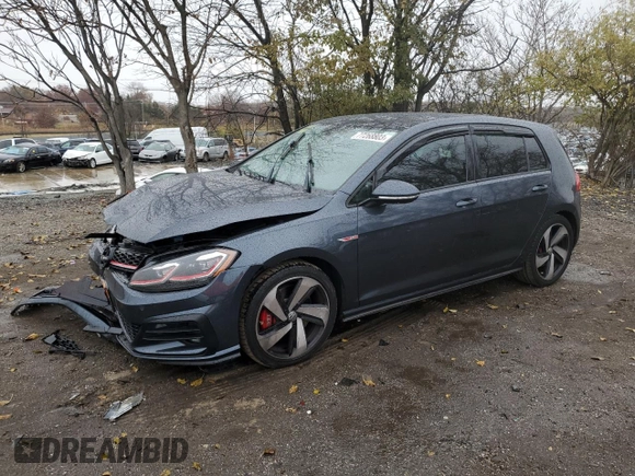 2019 Volkswagen Golf GTI S with VIN 3VW6T7AU7KM013191, listed as a Copart auction lot 77268803 with 38,851 mi miles. Bid and sale history available at carsss.com. Image 1.