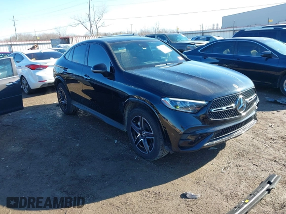 2024 Mercedes-Benz GLC with VIN W1NKJ4HB9RF164062, listed as a IAAI auction lot 41344891 with 12,136 mi miles. Bid and sale history available at carsss.com. Image 1.
