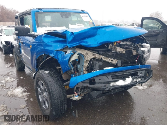 2023 Ford Bronco with VIN 1FMEE5DP4PLA83710, listed as a IAAI auction lot 41624480 with 40,934 mi miles. Bid and sale history available at carsss.com. Image 6.