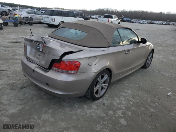 2010 BMW 1 Series 128i with VIN WBAUL7C53AVJ77295, listed as a Copart auction lot 86122734 with 138,270 mi miles and Salvage Title. Bid and sale history available at carsss.com. Image 3.