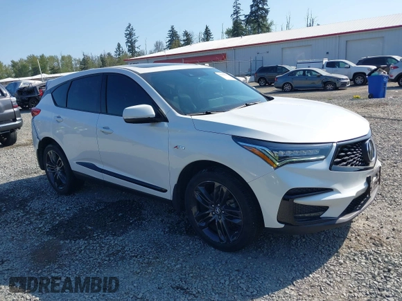 2020 Acura RDX w/A-Spec Pkg with VIN 5J8TC2H61LL013353, listed as a IAAI auction lot 42108607 with 52,481 mi miles. Bid and sale history available at carsss.com. Image 1.