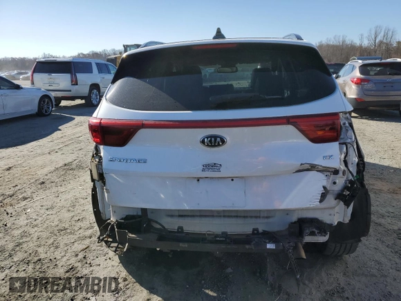 2018 Kia Sportage EX with VIN KNDPN3AC6J7421403, listed as a Copart auction lot 82428954 with 129,280 mi miles and Salvage Title. Bid and sale history available at DreamBid. Image 6.