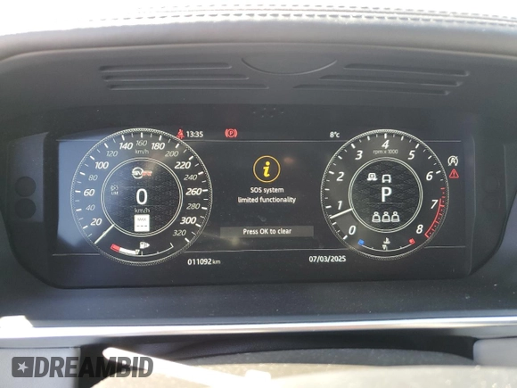 2022 Land Rover Range Rover Sport SVR with VIN SALWZ2RE2NA224374, listed as a Copart auction lot 85440624 with 11,092 mi miles and Clean Title. Bid and sale history available at DreamBid. Image 9.