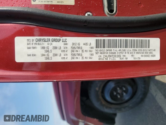 2014 Jeep Patriot Sport with VIN 1C4NJPBA7ED812056, listed as a Copart auction lot 60888345 with 113,243 mi miles and Salvage title. Bid and sale history available at DreamBid. Image 13.