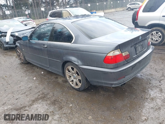2003 BMW 3 Series 325Ci with VIN WBABN33443PG62055, listed as a IAAI auction lot 41940245 with 1 mi miles. Bid and sale history available at carsss.com. Image 3.