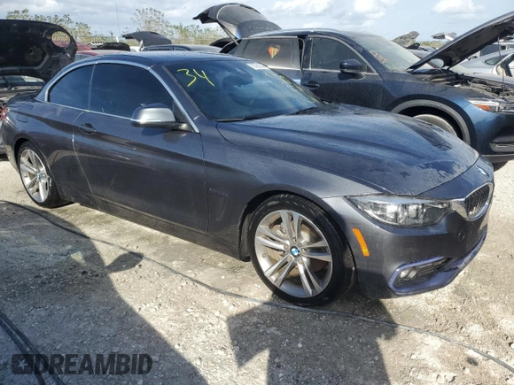 2019 BMW 4 Series 430i z VIN WBA4Z1C54KEE48686, wystawiony jako Copart lot #75761944 z przebiegiem Nie podano mil oraz Nie do naprawy • Non repairable. Historia ofert i sprzedaży dostępna na DreamBid. Obrazek 4.