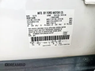 2022 Ford Explorer XLT z VIN 1FMSK7DH3NGA14707, wystawiony jako Copart lot #57438845 z przebiegiem 96 420 mil mil oraz Szkoda całkowita • Salvage title. Historia ofert i sprzedaży dostępna na DreamBid. Obrazek 13.