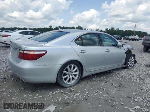 2008 Lexus LS 460 with VIN JTHBL46F785065640, listed as a Copart auction lot 57426945 with 175,280 mi miles and Salvage title. Bid and sale history available at DreamBid. Image 3.