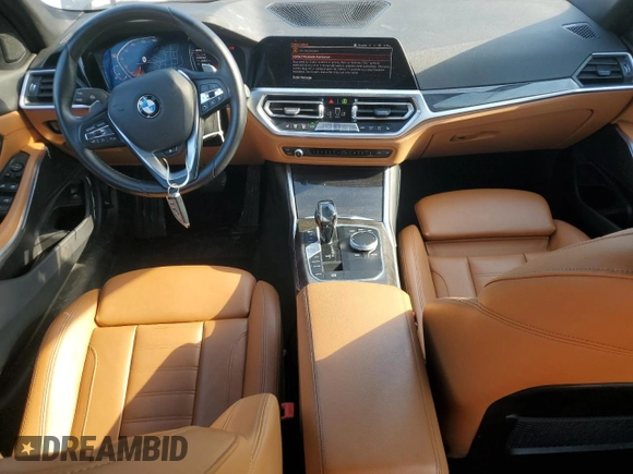 2021 BMW 3 Series 330i with VIN 3MW5R1J08M8B79445, listed as a Copart auction lot 53282855 with 48,163 mi miles and Clean Title. Bid and sale history available at carsss.com. Image 8.