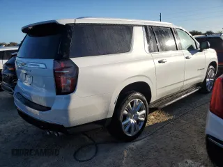 2022 Chevrolet Suburban High Country with VIN 1GNSKGKL3NR233657, listed as a Copart auction lot 74177244 with 9,111 mi miles and Salvage Title. Bid and sale history available at DreamBid. Image 3.