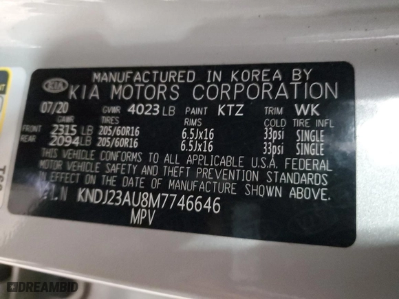2021 Kia Soul S with VIN KNDJ23AU8M7746646, listed as a Copart auction lot 51508485 with 40,576 mi miles and Salvage Title. Bid and sale history available at carsss.com. Image 13.