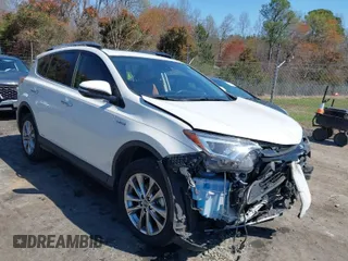 2017 Toyota RAV4 Hybrid Limited with VIN JTMDJREV5HD129038, listed as a IAAI auction lot 41867189 with 104,036 mi miles. Bid and sale history available at carsss.com. Image 1.